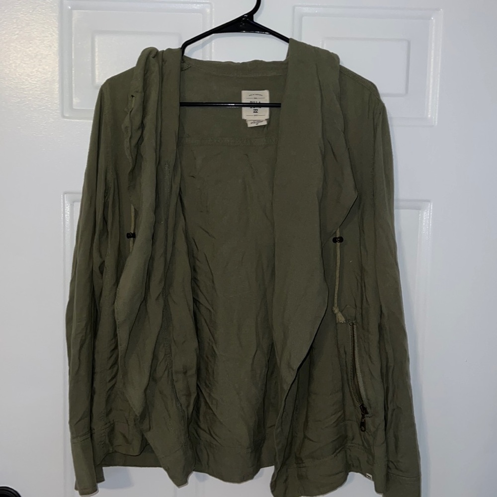 Billabong army green zip up jacket
